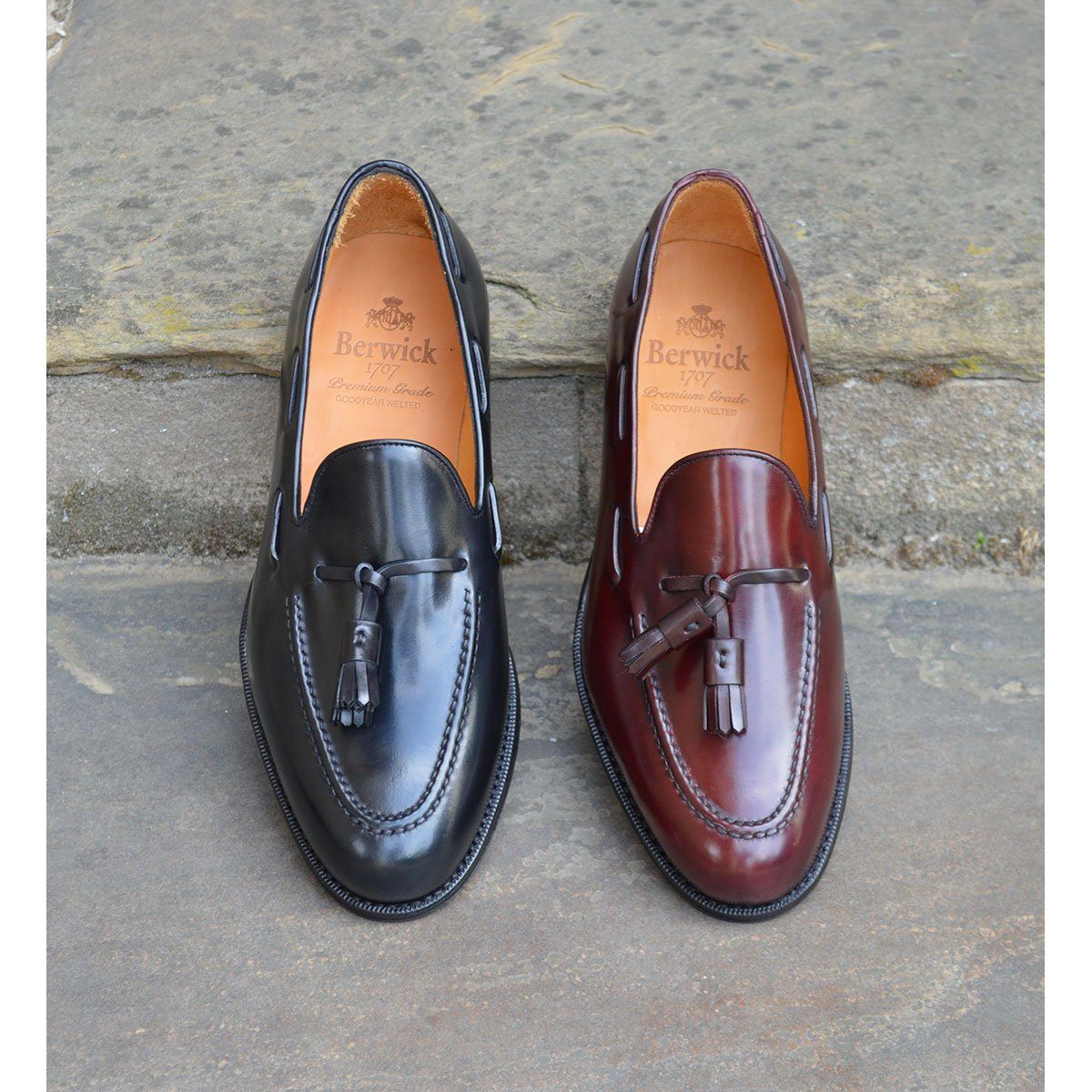 Shell cordovan tassel loafers on sale